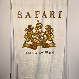Ralph Lauren Safari Vintage Beach Towel - White and Gold